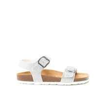 Carica l'immagine nel visualizzatore di Gallery, Silver sandals INES made with eco-leather
