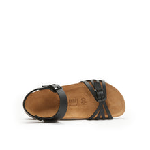 Load image into Gallery viewer, Black sandals NEVA made with eco-leather