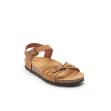 Carica l'immagine nel visualizzatore di Gallery, Cognac Brown sandals NEVA made with eco-leather
