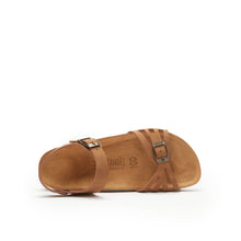 Carica l'immagine nel visualizzatore di Gallery, Cognac Brown sandals NEVA made with eco-leather