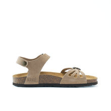 Carica l'immagine nel visualizzatore di Gallery, Taupe sandals NEVA made with suede leather