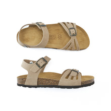 Carica l'immagine nel visualizzatore di Gallery, Taupe sandals NEVA made with suede leather