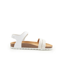 Load image into Gallery viewer, White sandals BELLA made with eco-leather