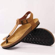 Carica l'immagine nel visualizzatore di Gallery, Brown sandals LEON made with eco-leather