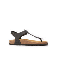 Carica l'immagine nel visualizzatore di Gallery, Black sandals LEON made with oiled leather