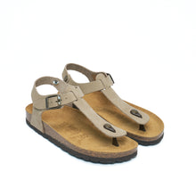 Charger l'image dans la galerie, Taupe sandals LEON made with nubuck leather
