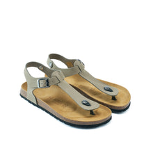 Charger l'image dans la galerie, Grey sandals LEON made with nubuck leather