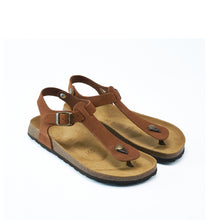 Carica l'immagine nel visualizzatore di Gallery, Chestnuts sandals LEON made with suede leather