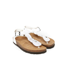 Carica l'immagine nel visualizzatore di Gallery, White sandals AIDA made with eco-leather