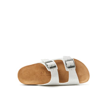 Load image into Gallery viewer, White two-strap sandals ALBERTO made with eco-leather