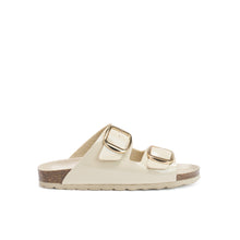 Charger l'image dans la galerie, Beige two-straps ALBERTO BIG BUCKLE made with eco-leather