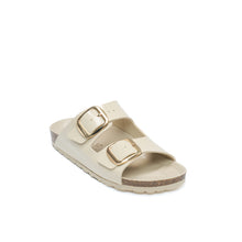 Charger l'image dans la galerie, Beige two-straps ALBERTO BIG BUCKLE made with eco-leather