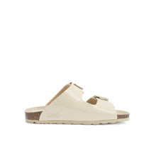 Charger l'image dans la galerie, Beige two-straps ALBERTO BIG BUCKLE made with eco-leather