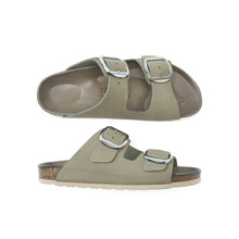 Load image into Gallery viewer, Grey two-straps ALBERTO BIG BUCKLE made with leather