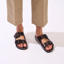 Load image into Gallery viewer, Tortoiseshell two-straps ALBERTO BIG BUCKLE made with PU