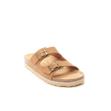 Carica l'immagine nel visualizzatore di Gallery, Cognac Brown two-straps ALBERTO made with eco-leather