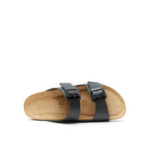 Charger l'image dans la galerie, Black two-straps ALBERTO made with eco-leather