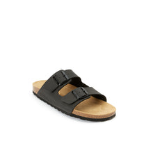 Charger l'image dans la galerie, Black two-straps ALBERTO made with eco-leather