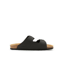 Charger l'image dans la galerie, Black two-straps ALBERTO made with eco-leather