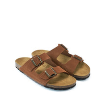 Charger l'image dans la galerie, Chestnuts two-straps ALBERTO made with suede leather