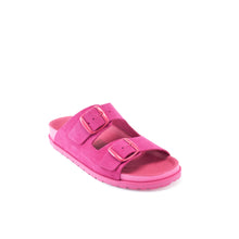 Load image into Gallery viewer, Fuchsia two-straps ANA made with suede leather