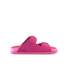 Load image into Gallery viewer, Fuchsia two-straps ANA made with suede leather