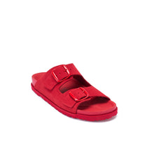 Load image into Gallery viewer, Red two-straps ANA made with suede leather