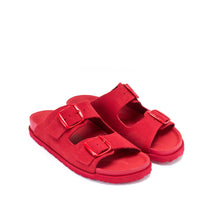Load image into Gallery viewer, Red two-straps ANA made with suede leather
