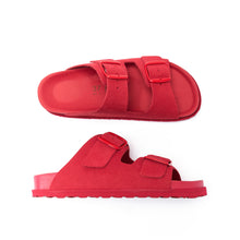 Load image into Gallery viewer, Red two-straps ANA made with suede leather