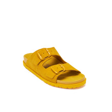 Load image into Gallery viewer, Mustard two-straps ANA made with suede leather