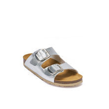 Charger l'image dans la galerie, Champagne two-straps ALBERTO BIG BUCKLE made with eco-leather