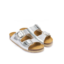 Charger l'image dans la galerie, Champagne two-straps ALBERTO BIG BUCKLE made with eco-leather