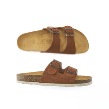 Charger l'image dans la galerie, Chestnuts two-straps GEMA made with suede leather