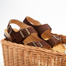 Carica l'immagine nel visualizzatore di Gallery, Dark Brown sandals CARLOS made with suede leather