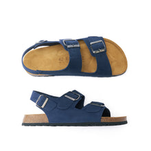Charger l'image dans la galerie, Navy sandals CARLOS made with suede leather