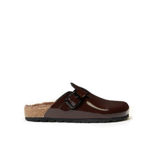 Carica l'immagine nel visualizzatore di Gallery, Dark Brown sabot clogs NOE made with faux fur