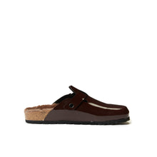 Carica l'immagine nel visualizzatore di Gallery, Dark Brown sabot clogs NOE made with faux fur