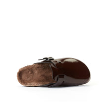 Carica l'immagine nel visualizzatore di Gallery, Dark Brown sabot clogs NOE made with faux fur