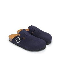 Carica l'immagine nel visualizzatore di Gallery, Navy sabot clogs NOE made with leather