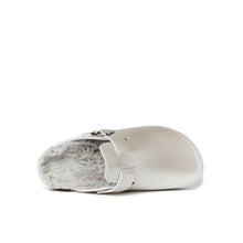Carica l'immagine nel visualizzatore di Gallery, Silver sabot clogs NOE made with eco-leather