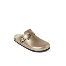 Carica l'immagine nel visualizzatore di Gallery, Gold sabot clogs NOE made with eco-leather