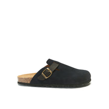 Carica l'immagine nel visualizzatore di Gallery, Navy sabot clogs NOE made with suede leather