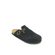 Carica l'immagine nel visualizzatore di Gallery, Navy sabot clogs NOE made with suede leather