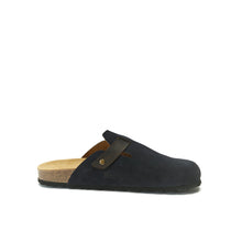 Carica l'immagine nel visualizzatore di Gallery, Navy sabot clogs NOE made with suede leather