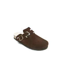 Charger l'image dans la galerie, Dark Brown sabot clogs NOE made with suede leather