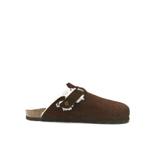 Charger l'image dans la galerie, Dark Brown sabot clogs NOE made with suede leather