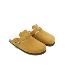 Load image into Gallery viewer, Brown sabot clogs NOE made with suede leather