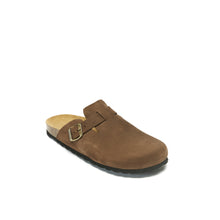 Load image into Gallery viewer, Brown sabot clogs NOE made with nubuck leather