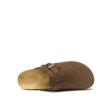 Load image into Gallery viewer, Brown sabot clogs NOE made with nubuck leather