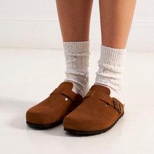 Load image into Gallery viewer, Chestnuts sabot clogs NOE made with suede leather